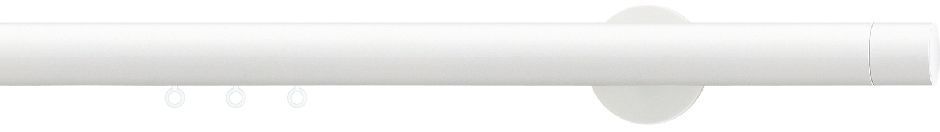 Tubular Tira Cortina Plana Blanca