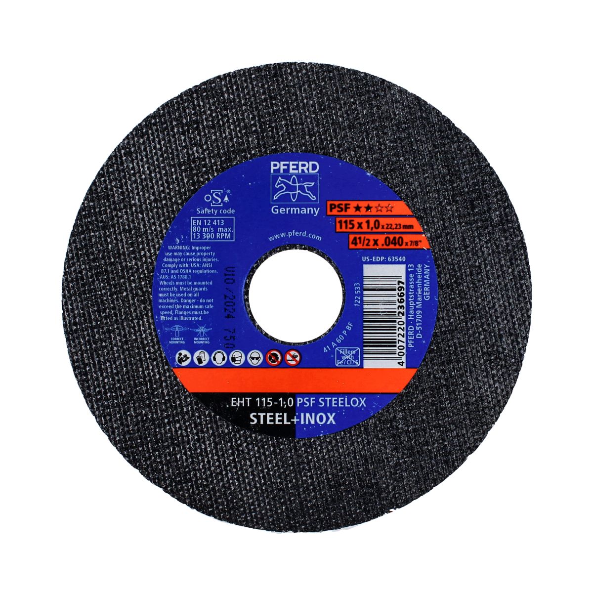 Disco Corte 4 1/2" Inox