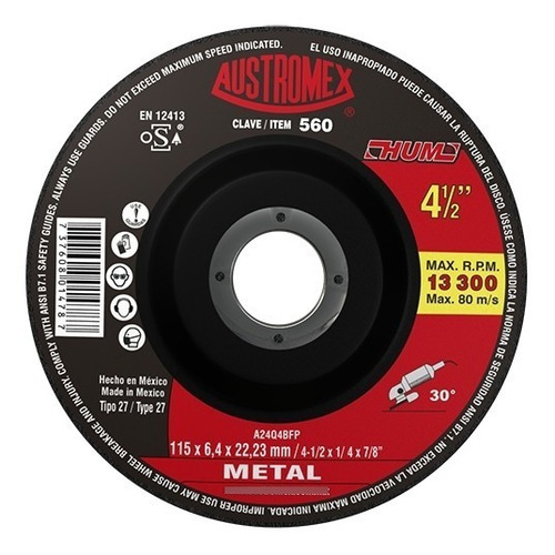 Disco Desbaste 4 1/2" Económico