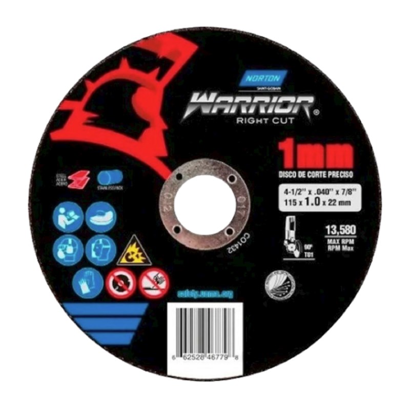 Disco Delgado Corte Warrior Black 4 1/2"